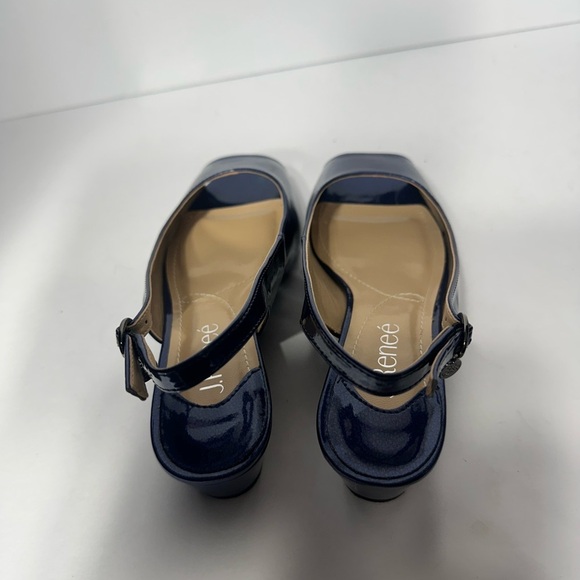 J.Renee Women's Navy Slingback Heels size 5.5 pre owned Exellent condition - Picture 2 of 9